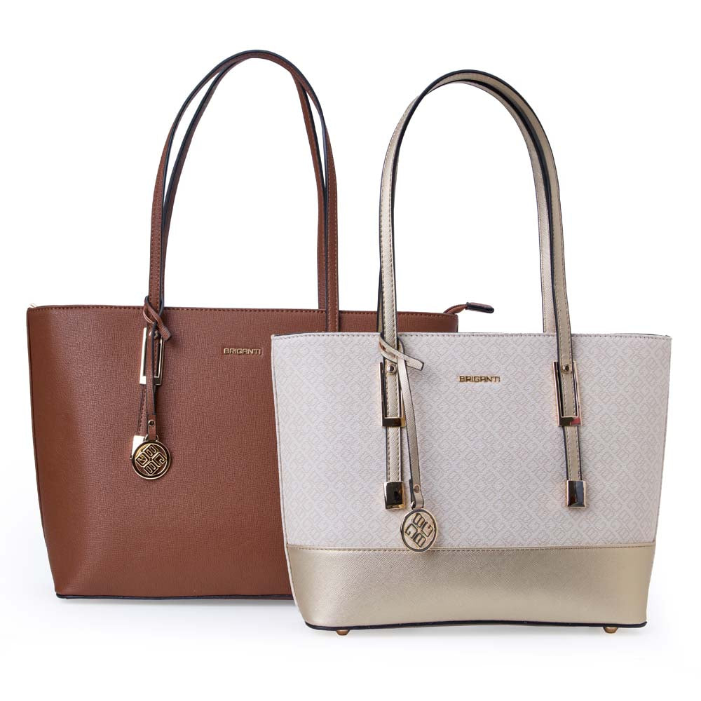 Cartera Briganti Tote Doble BRI-CJ2509 Habano
