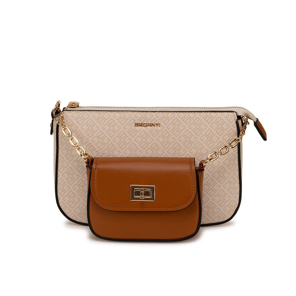Morral Briganti Crossbody BRI-MO2608 Hueso/Natural