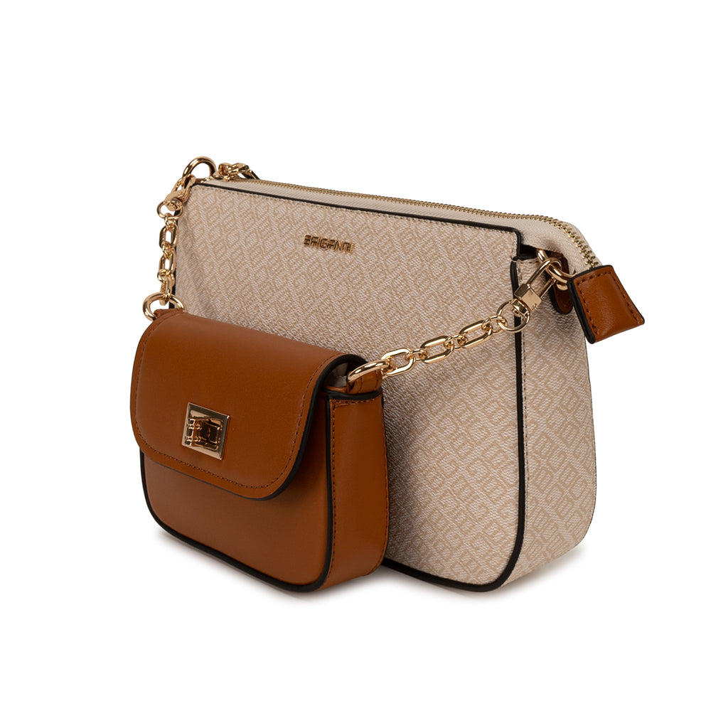 Morral Briganti Crossbody BRI-MO2608 Hueso/Natural