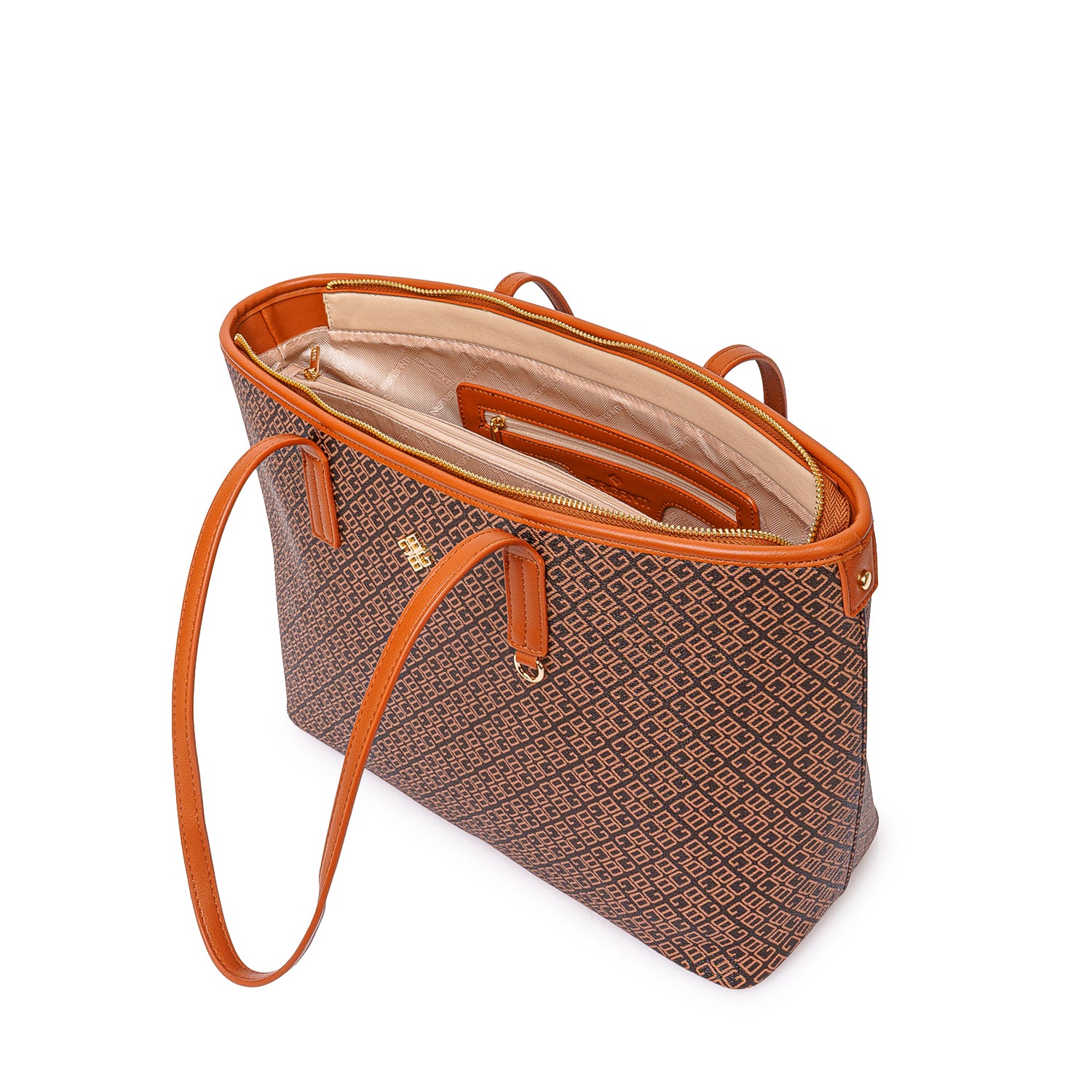 Cartera Briganti Tote BRI-CJ2602 Marrón/Natural