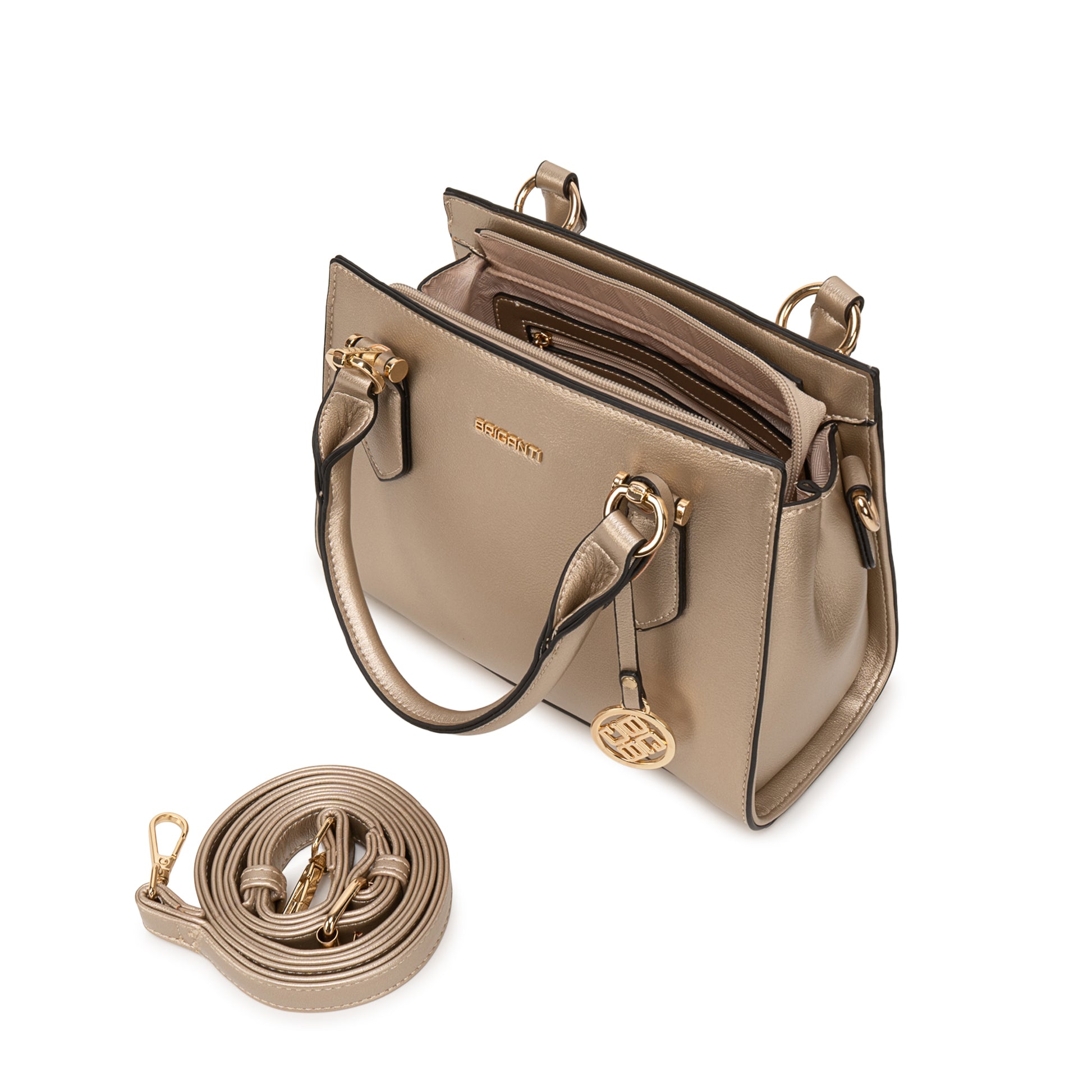Cartera Briganti Satchel BRI-CM2611 Dorado