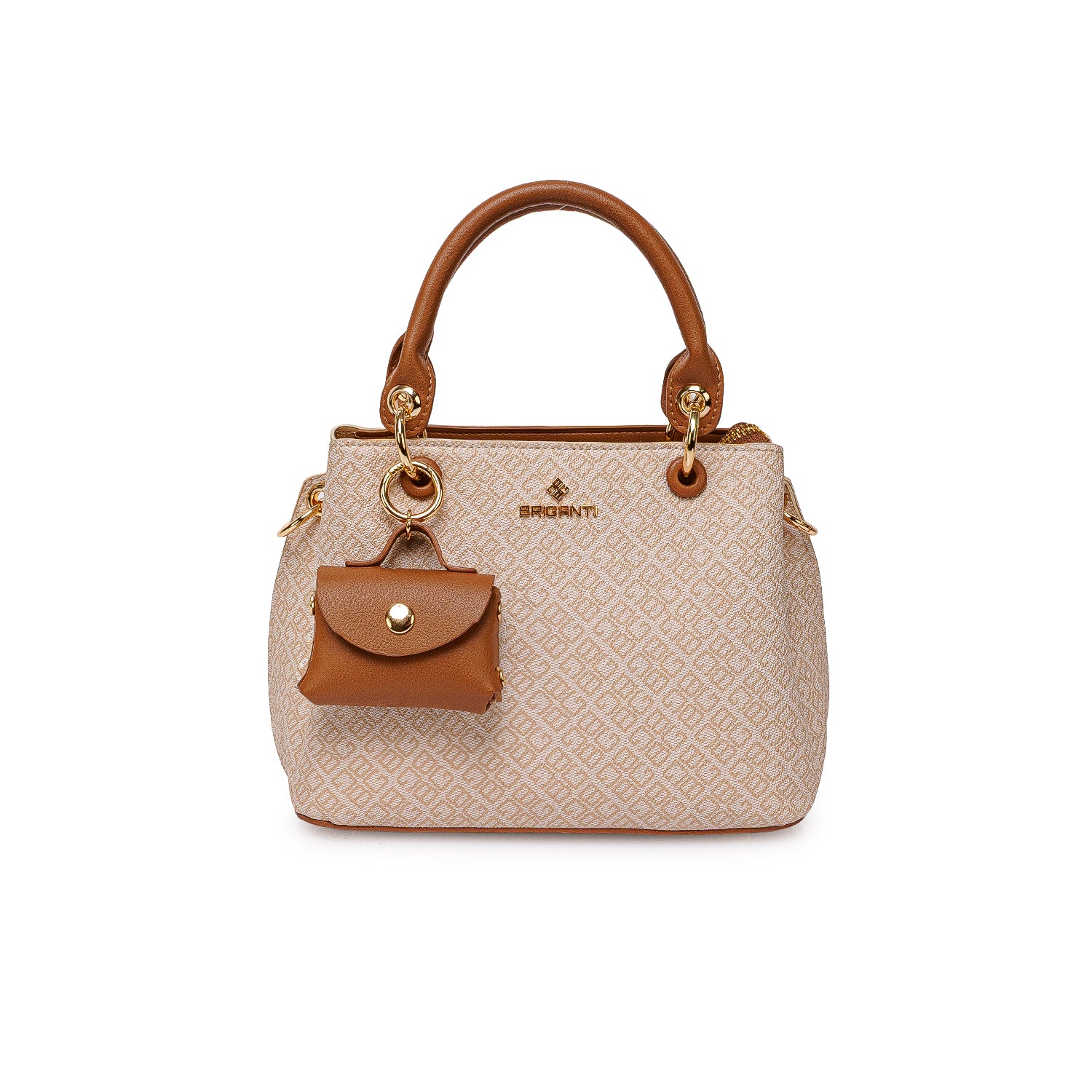 Cartera Briganti Satchel BRI-CM2504 Hueso/Mocca