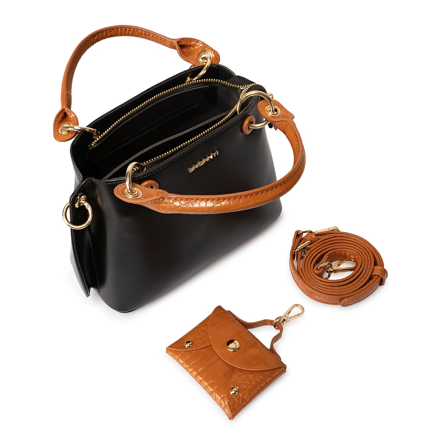 Cartera Satchel Bri-Cm2504 Neg/Nar Briganti