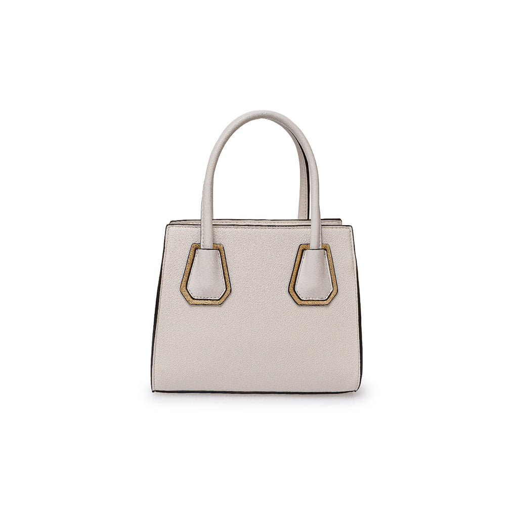 Cartera Briganti Satchel BRI-CM2604 Blanco/Dorado