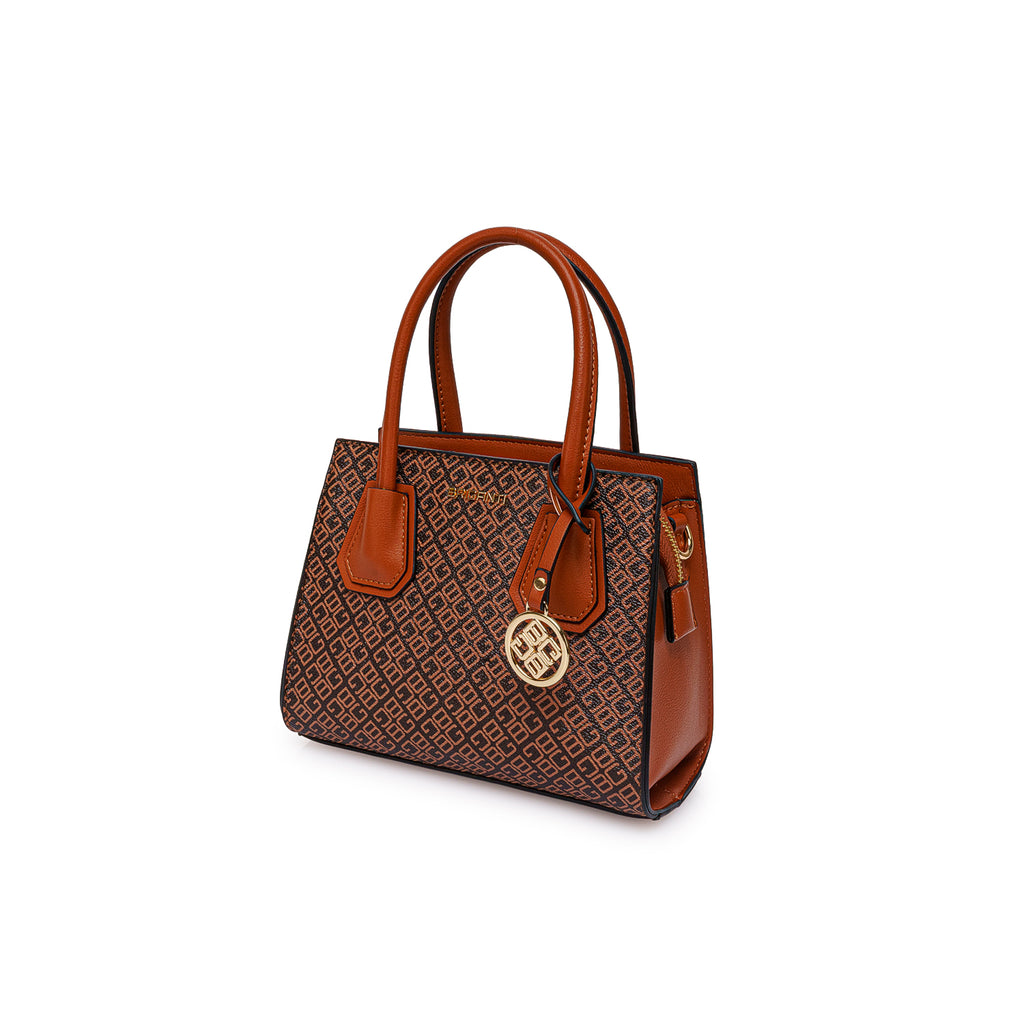 Cartera Briganti Satchel BRI-CM2604 Marrón/Natural