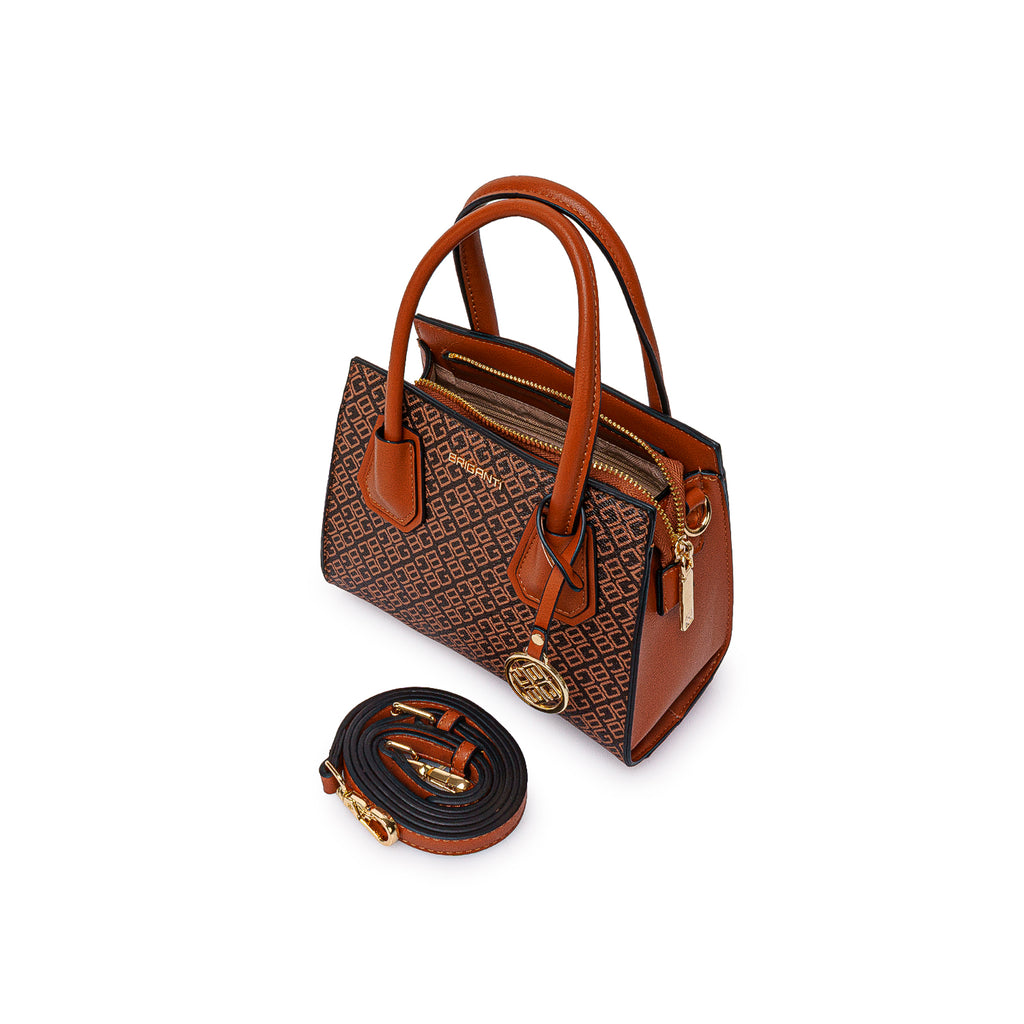 Cartera Briganti Satchel BRI-CM2604 Marrón/Natural