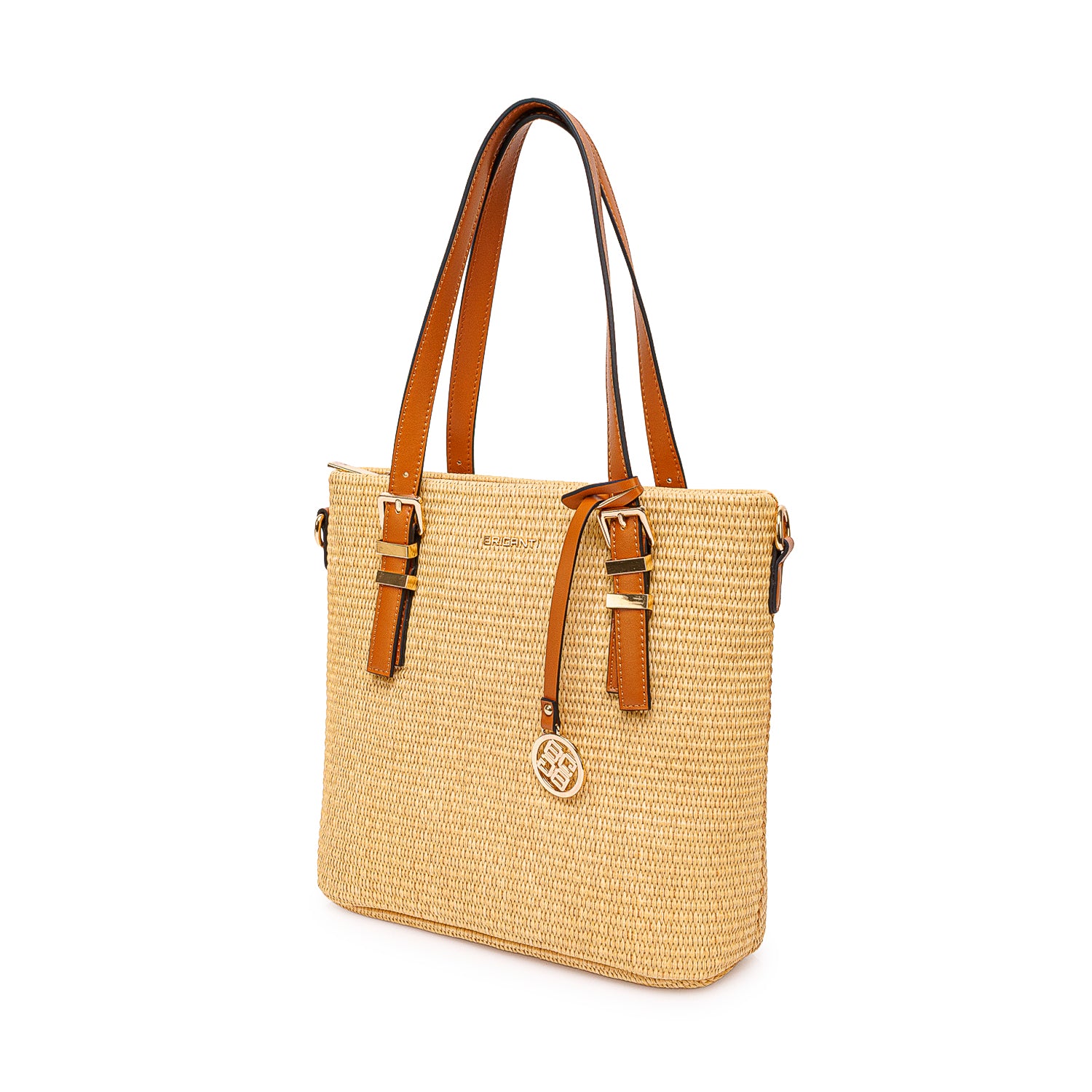 Cartera Briganti Satchel BRI-CM2607 Rafia/Natural