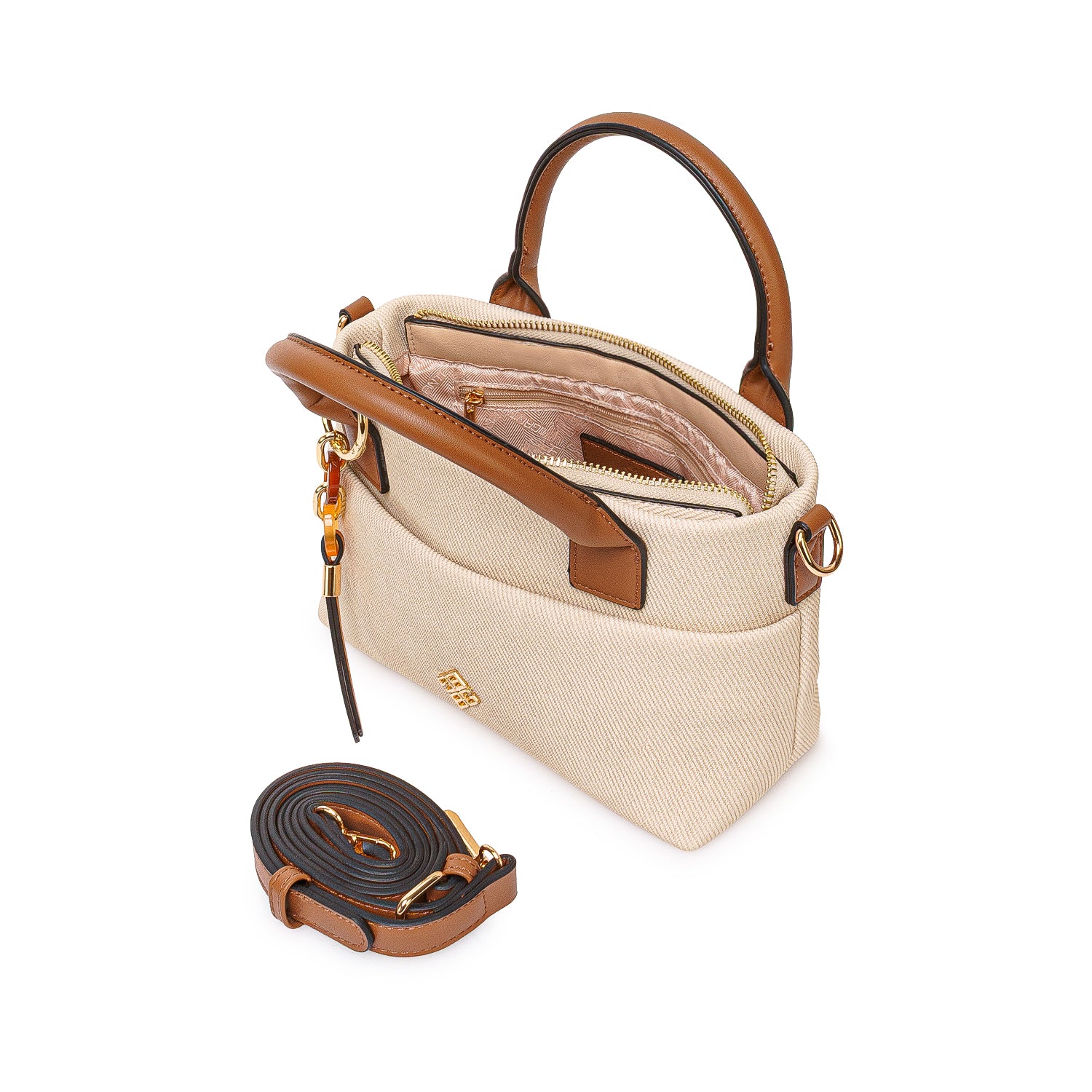 Cartera Briganti Satchel BRI-CM2609 Yute/Natural