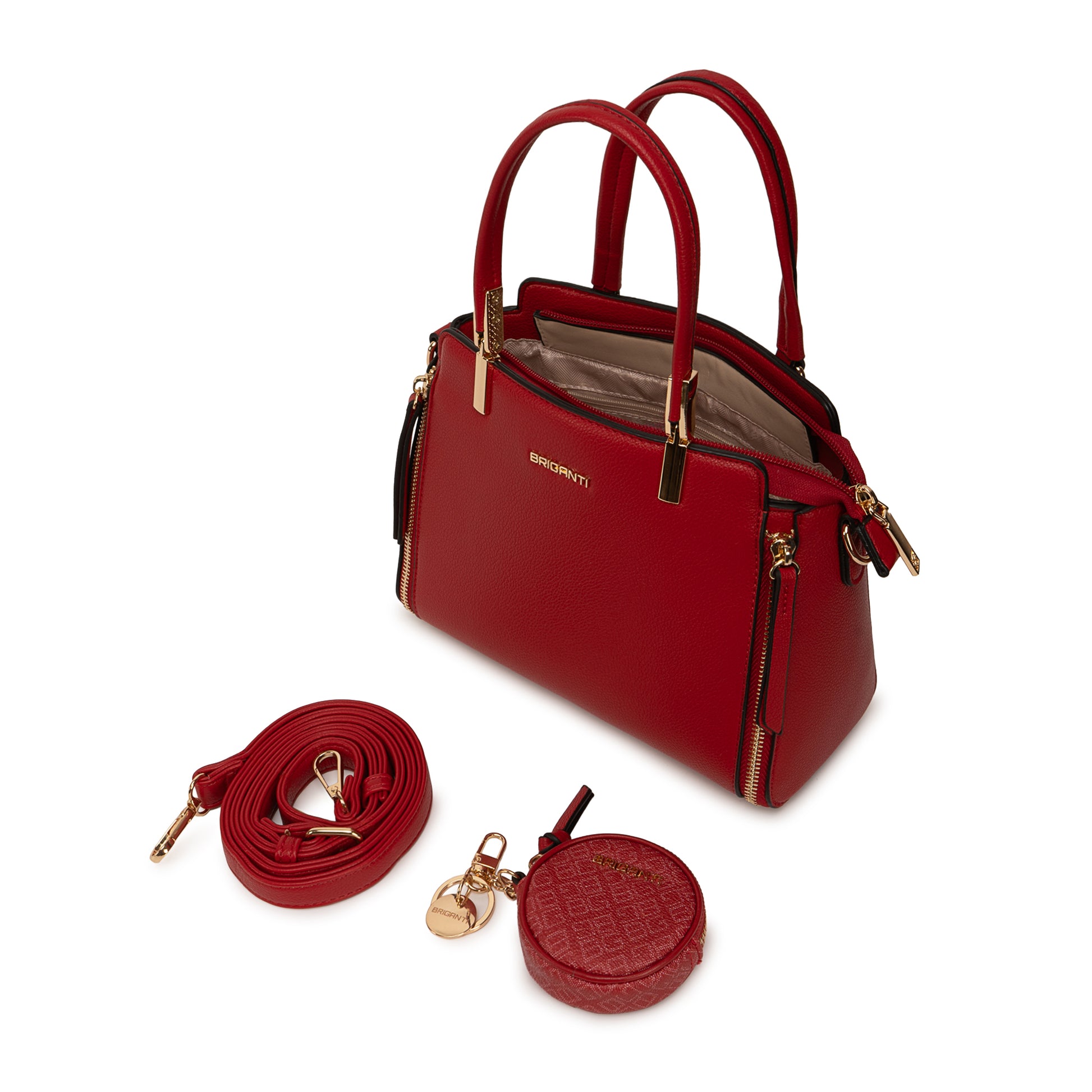 Cartera Briganti Satchel BRI-CS2506 Rojo