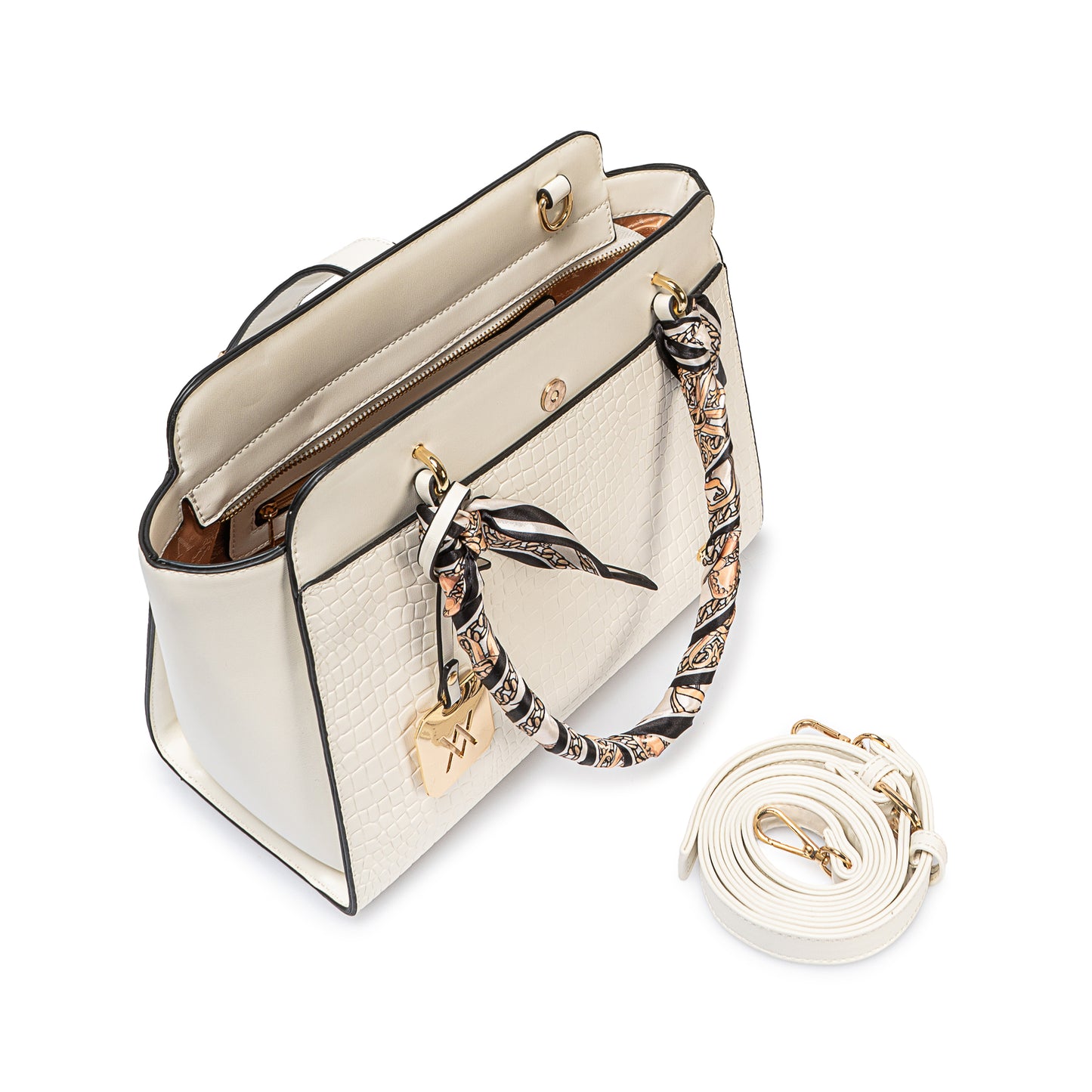 Cartera Satchel Bri-Cs2505 Blanco Ann D Vian