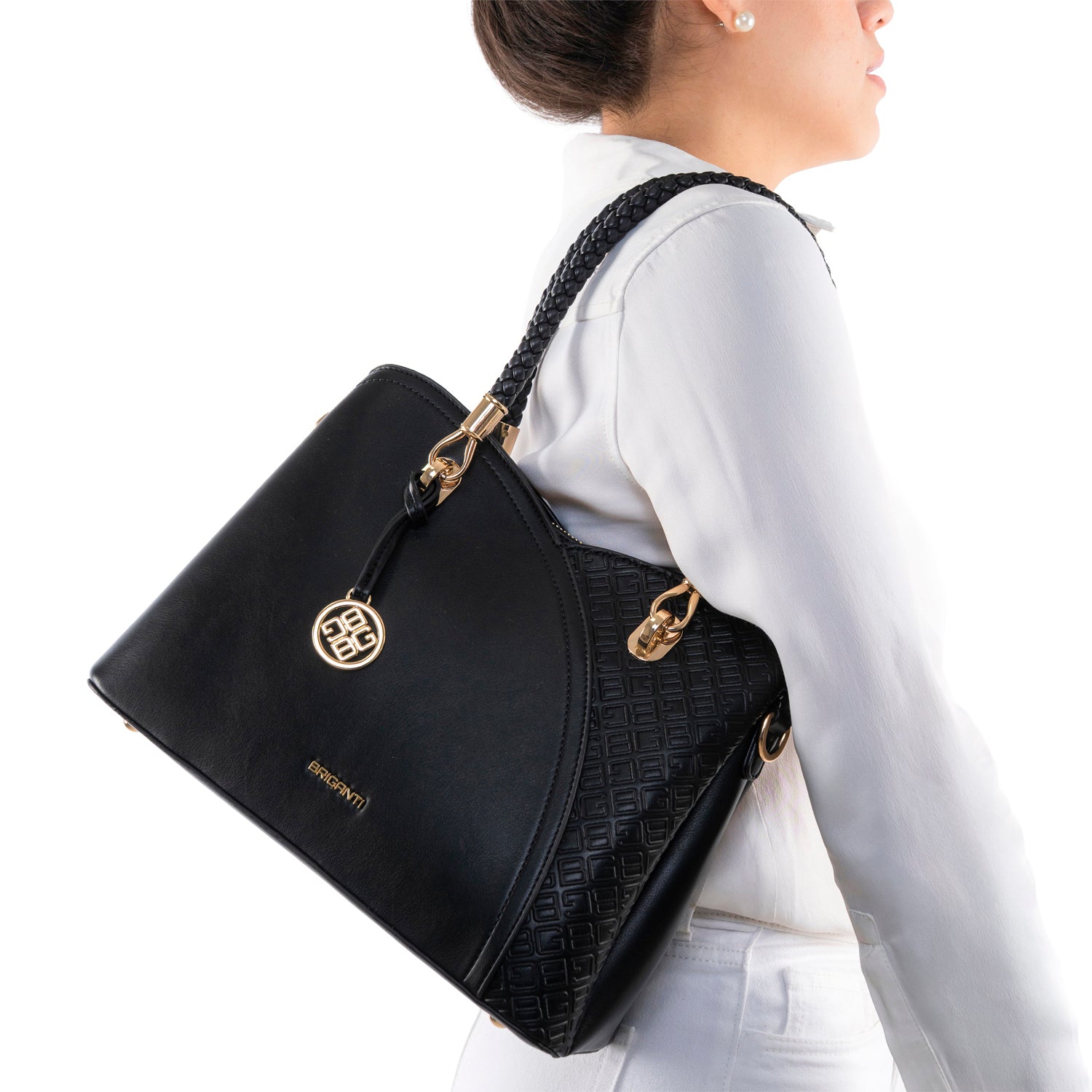 Cartera Briganti Satchel BRI-CS2624 Negro