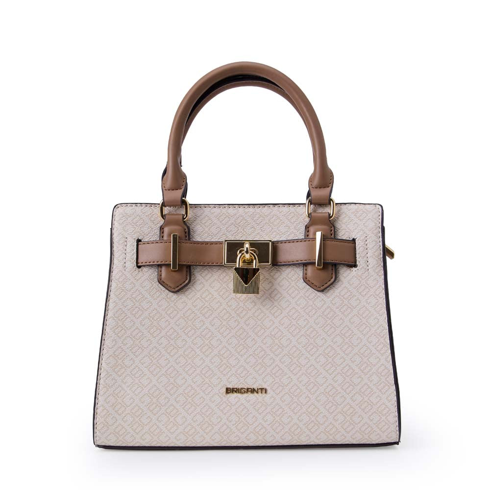 Cartera Briganti Satchel BRI-CM2513 Hueso/Vison