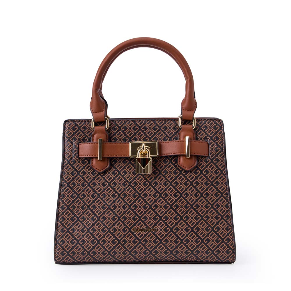 Cartera Briganti Satchel BRI-CM2513 Marrón/Natural