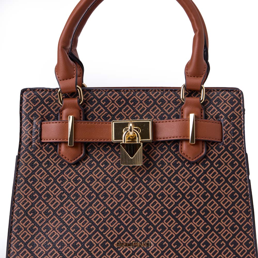 Cartera Briganti Satchel BRI-CM2513 Marrón/Natural