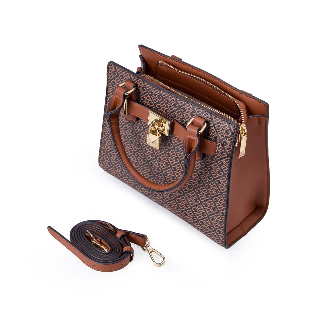 Cartera Briganti Satchel BRI-CM2513 Marrón/Natural