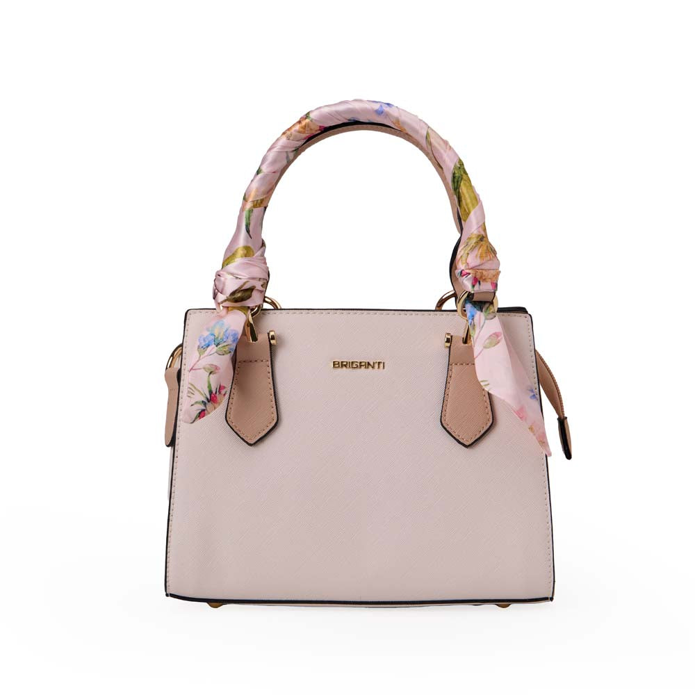 Cartera Briganti Satchel BRI-CM2506 Hueso/Palo Rosa