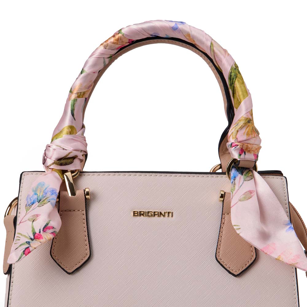 Cartera Briganti Satchel BRI-CM2506 Hueso/Palo Rosa