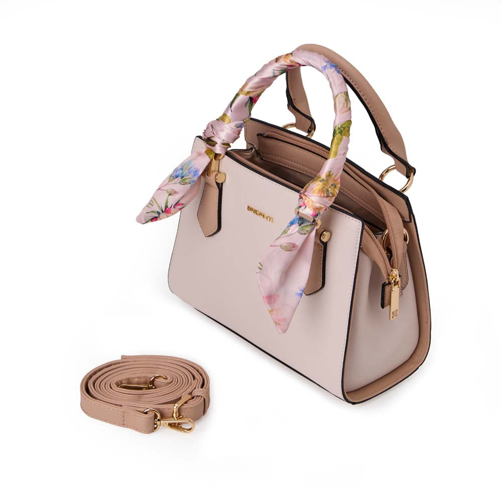 Cartera Briganti Satchel BRI-CM2506 Hueso/Palo Rosa