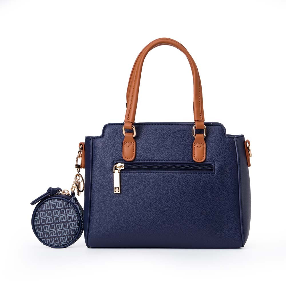 Cartera Satchel BRI-Cs2506 Azul/Cobre Briganti