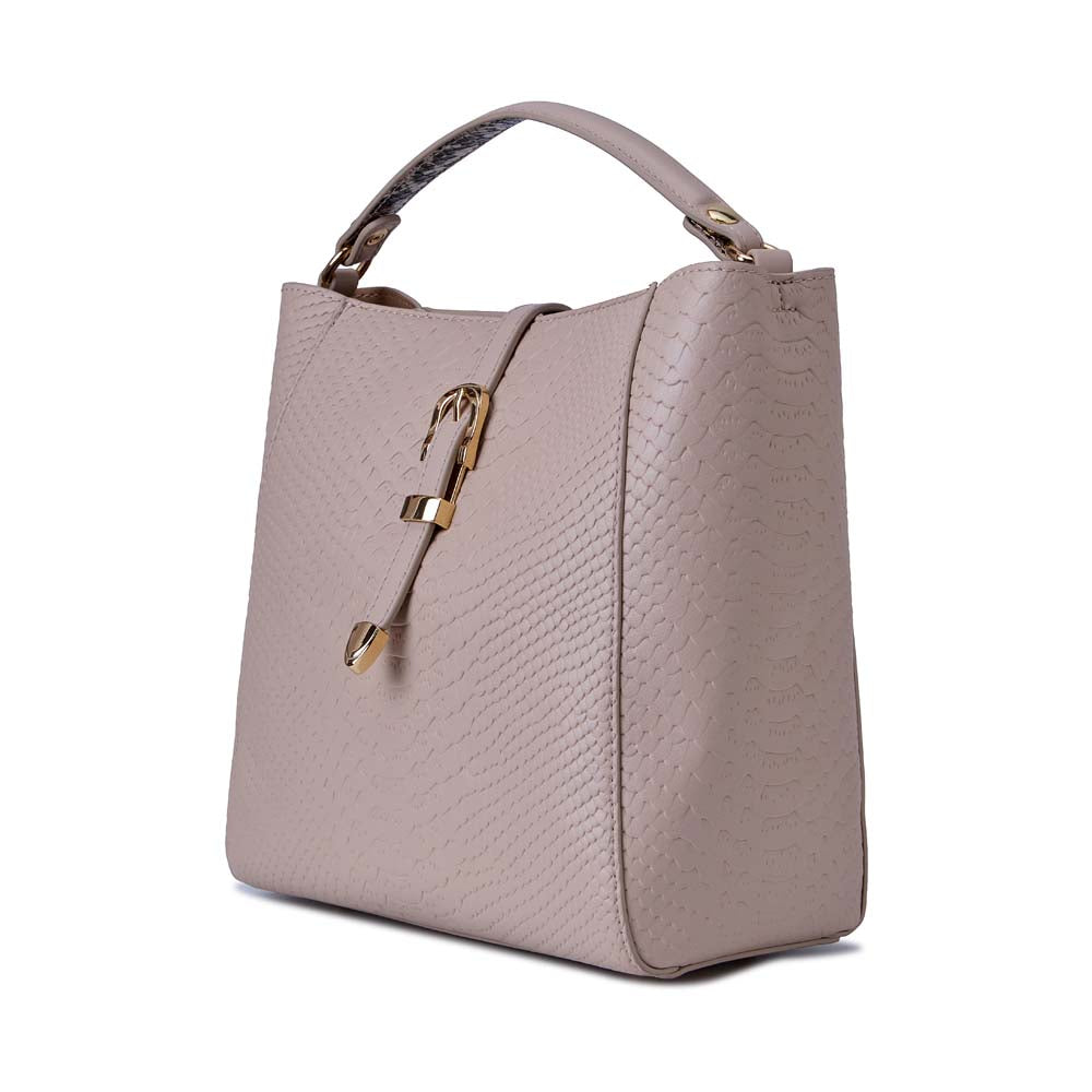 Morral Briganti Shoulder Bag BRI-MO2525 Beige/Pitón