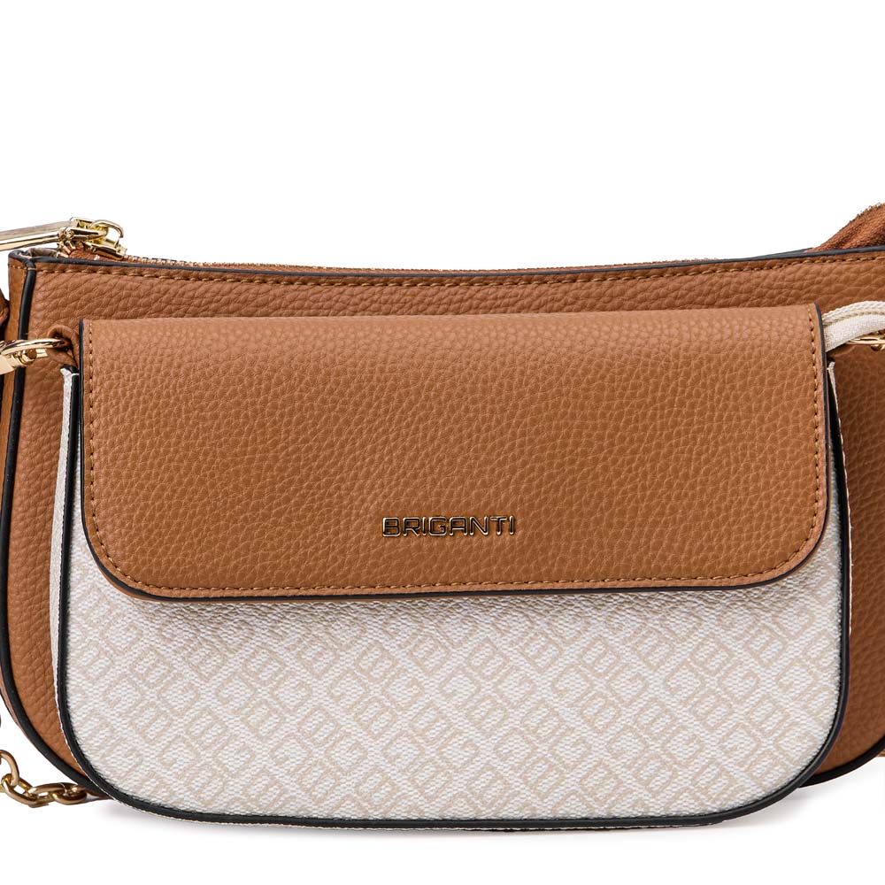 Morral Briganti Shoulder Bag BRI-MO2506 Natural/Hueso