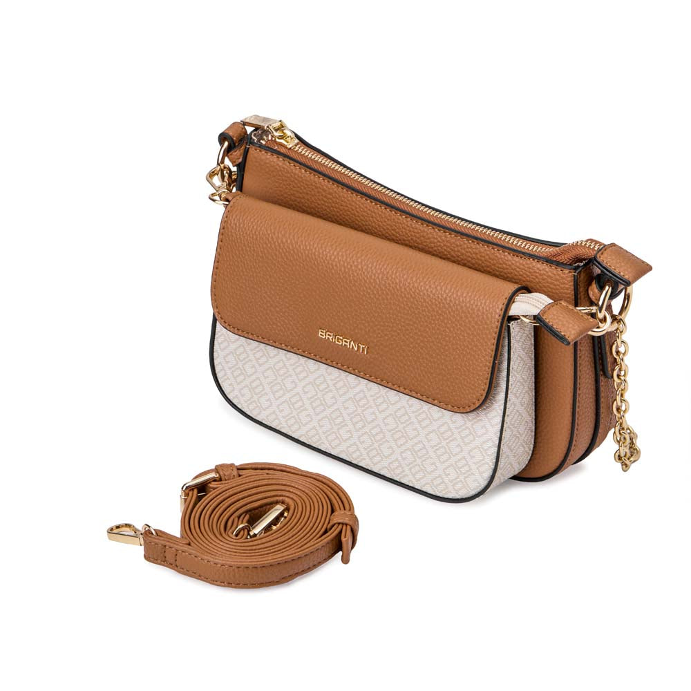 Morral Briganti Shoulder Bag BRI-MO2506 Natural/Hueso