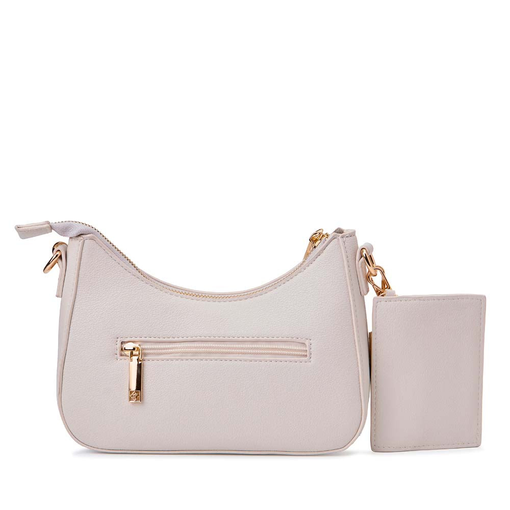 Morral Briganti Shoulder Bag BRI-MO2521 Hueso/Dorado