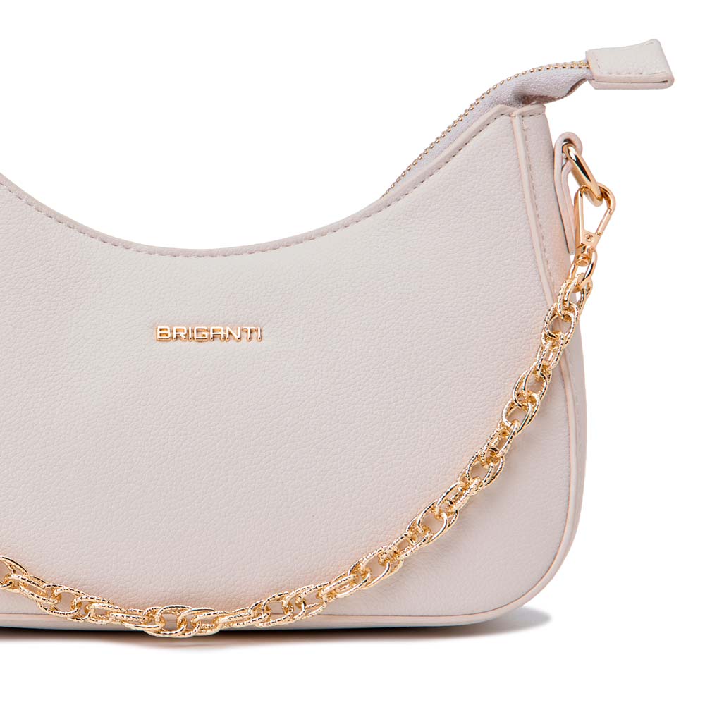 Morral Briganti Shoulder Bag BRI-MO2521 Hueso/Dorado