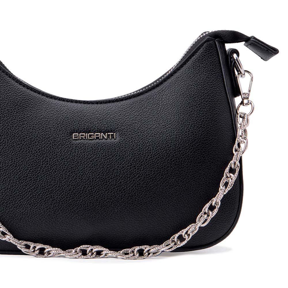 Morral Briganti Shoulder Bag BRI-MO2521 Negro/Plataq