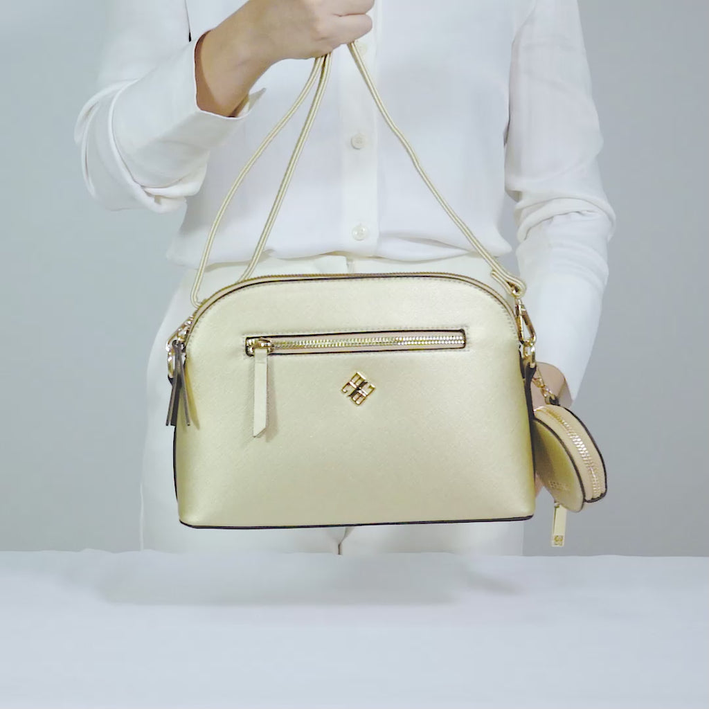 Morral Briganti Crossbody Bri-MO2512 Dorado