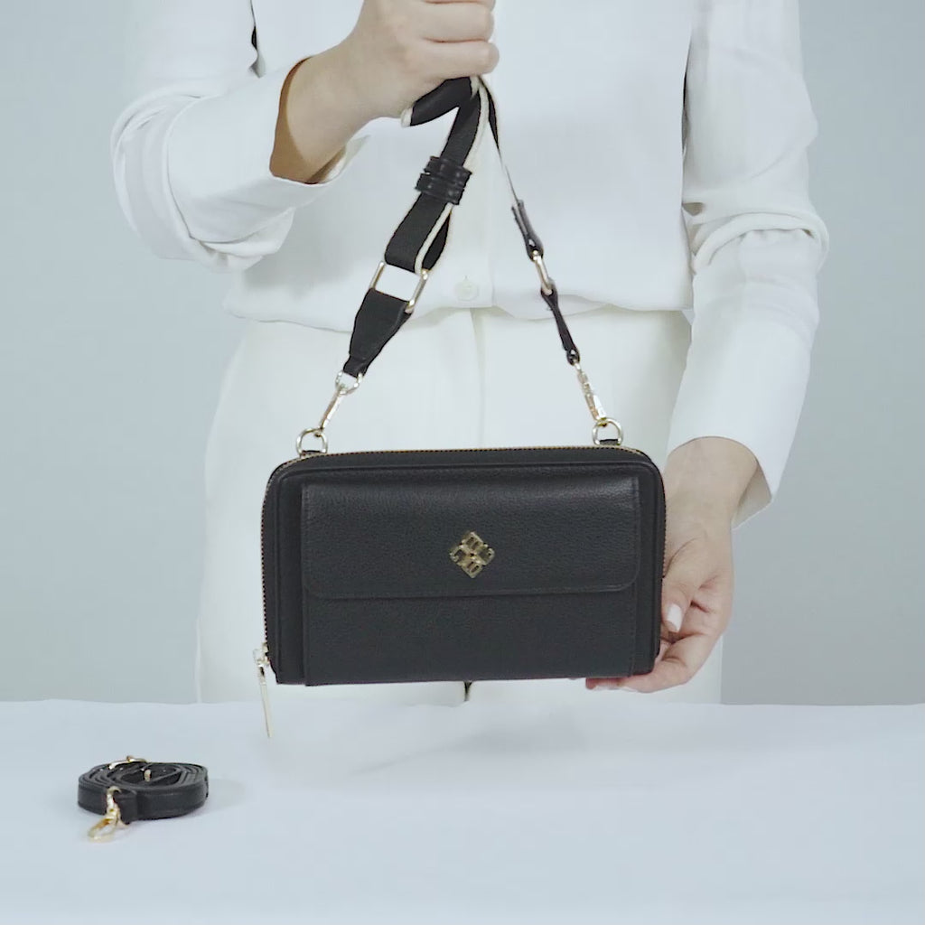 Cartera Briganti Crossbody Bri-MO2517 Negro