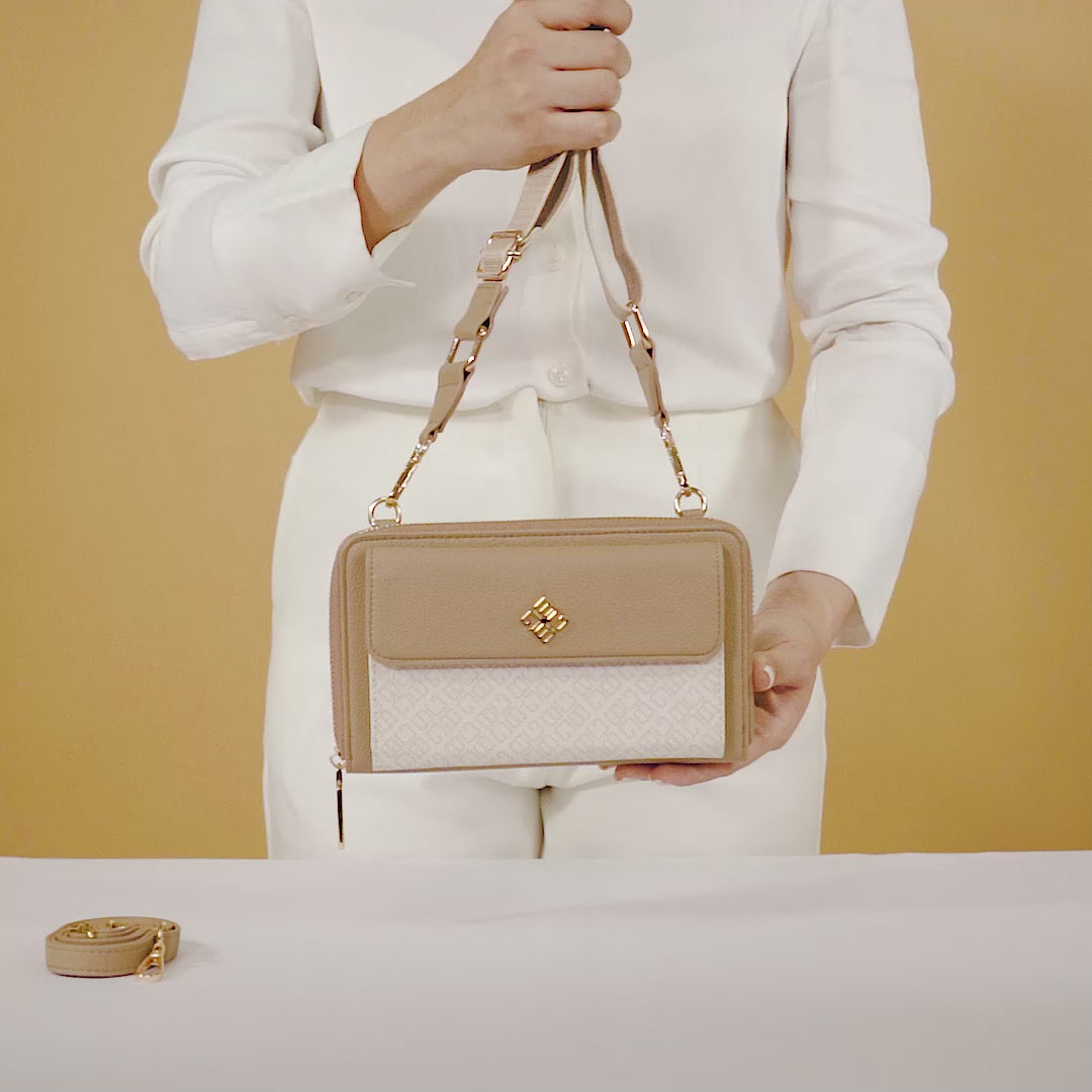 Cartera Briganti Crossbody Bri-MO2517 Hues/Vison