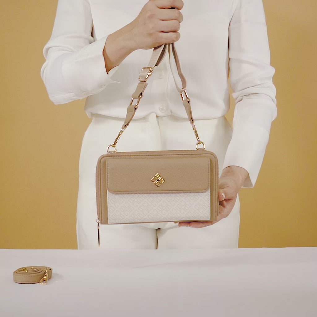 Cartera Briganti Crossbody Bri-MO2517 Hues/Vison