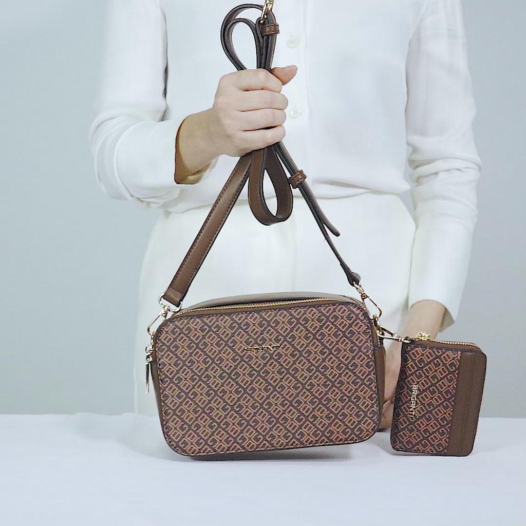Morral Briganti Crossbody Bri-MO2507 Natu/Marr